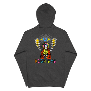 High Eye Embroidery Zip Up HoodieElevate your style with the High Eye Embroidery Zip-Up Hoodie – a pinnacle of comfort and premium quality. Its soft fleece fabric and jersey-lined hood make it the perfect cozy addition to any outfit. Whether paired with j