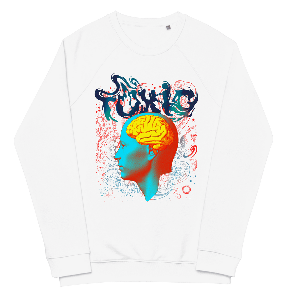 Toxic Raglan SweatshirtDive into comfort and style with the Toxic Raglan Sweatshirt. This unisex organic gem is your ticket to both coziness and fashion finesse. Envelop yourself in a cloud of softness with its brushed fleece lining, while the 100% cotton