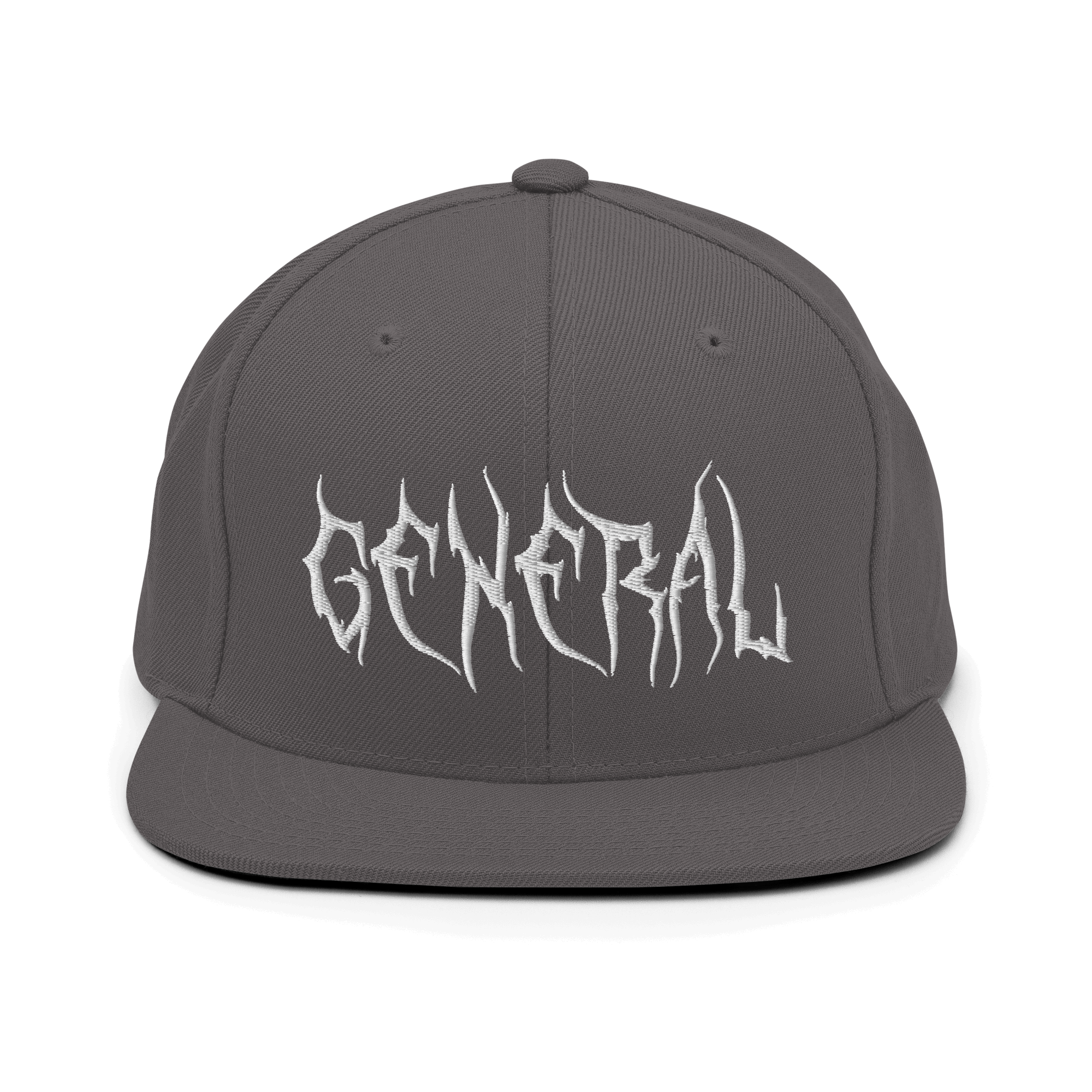 General Snapback CapCommand attention with the General Snapback Cap – a classic fit, flat brim, and full buckram structure for timeless appeal. The adjustable snap closure ensures comfort in a one-size-fits-most design. Crafted exclusively for you upon or