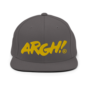 ARGH! Snapback CapElevate your style and comfort game with our ARGH! Snapback Cap - a flawless fusion of fashion, ease, and conscientious choices. Designed to fit everyone with its adjustable snap closure, this hat boasts a classic fit, flat brim, and ful