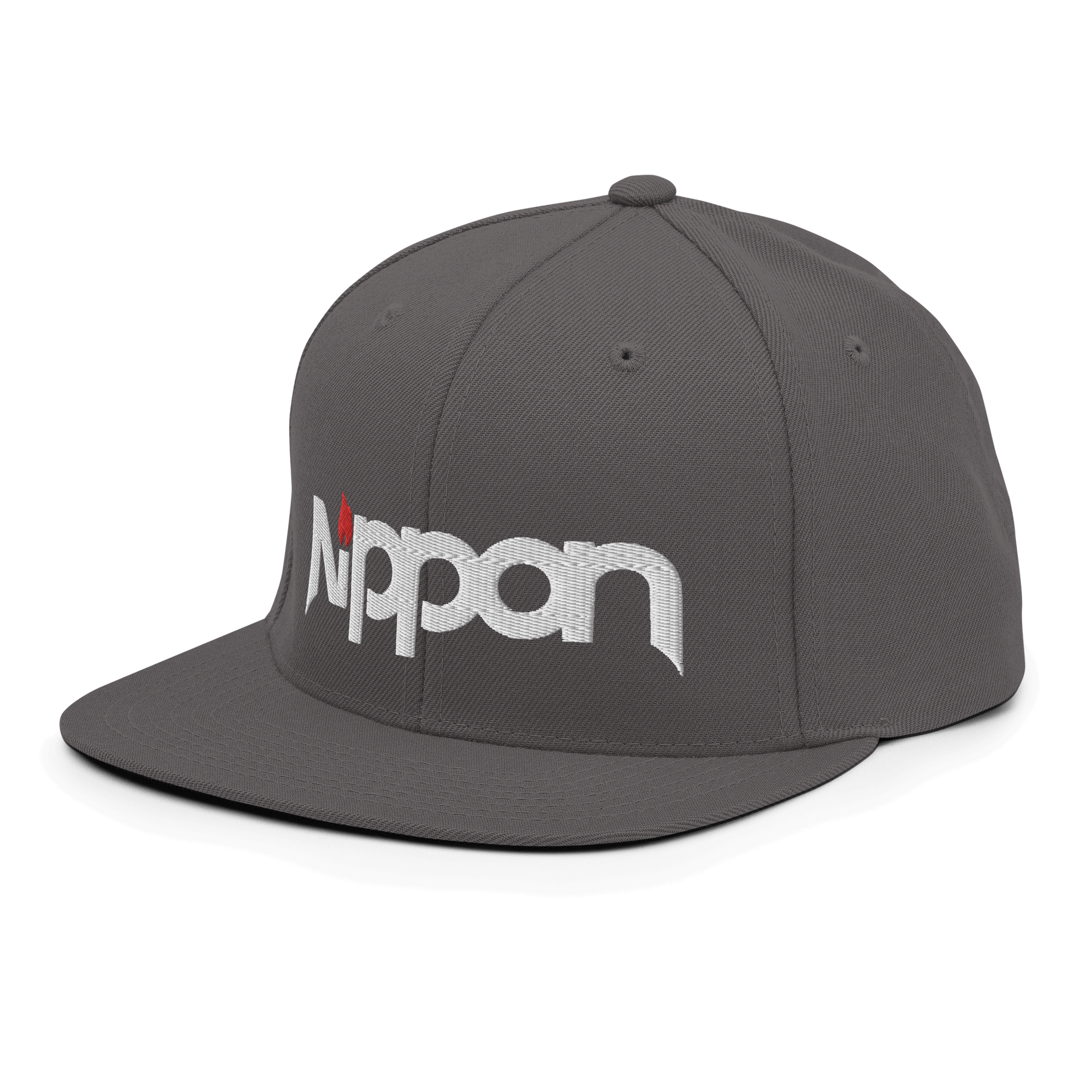 Nippon Snapback CapUnleash your style with the Nippon Snapback Cap – a classic fit, flat brim, and full buckram structure that captures the essence of timeless cool. The adjustable snap closure ensures a comfortable, one-size-fits-most fit. Crafted exclus