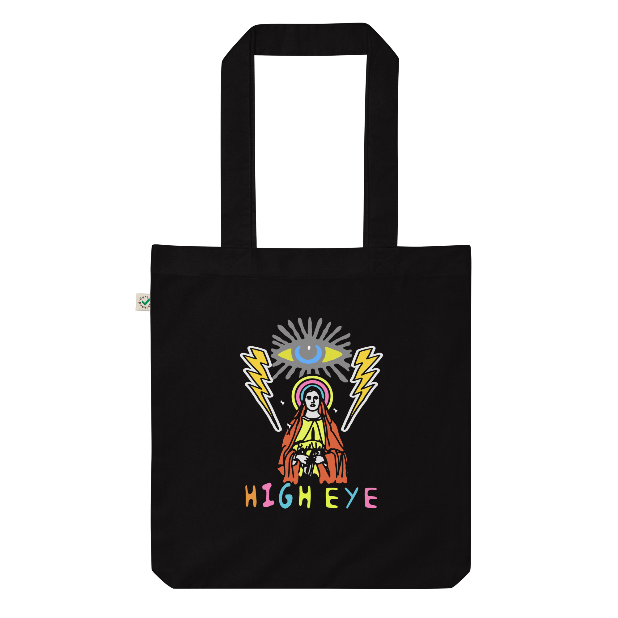 High Eye Tote BagElevate your style and consciousness with the High Eye Tote Bag – a chic eco-friendly statement. Crafted from high-quality durable material with a bottom gusset for extra roominess, this bag is the perfect addition to your everyday look.