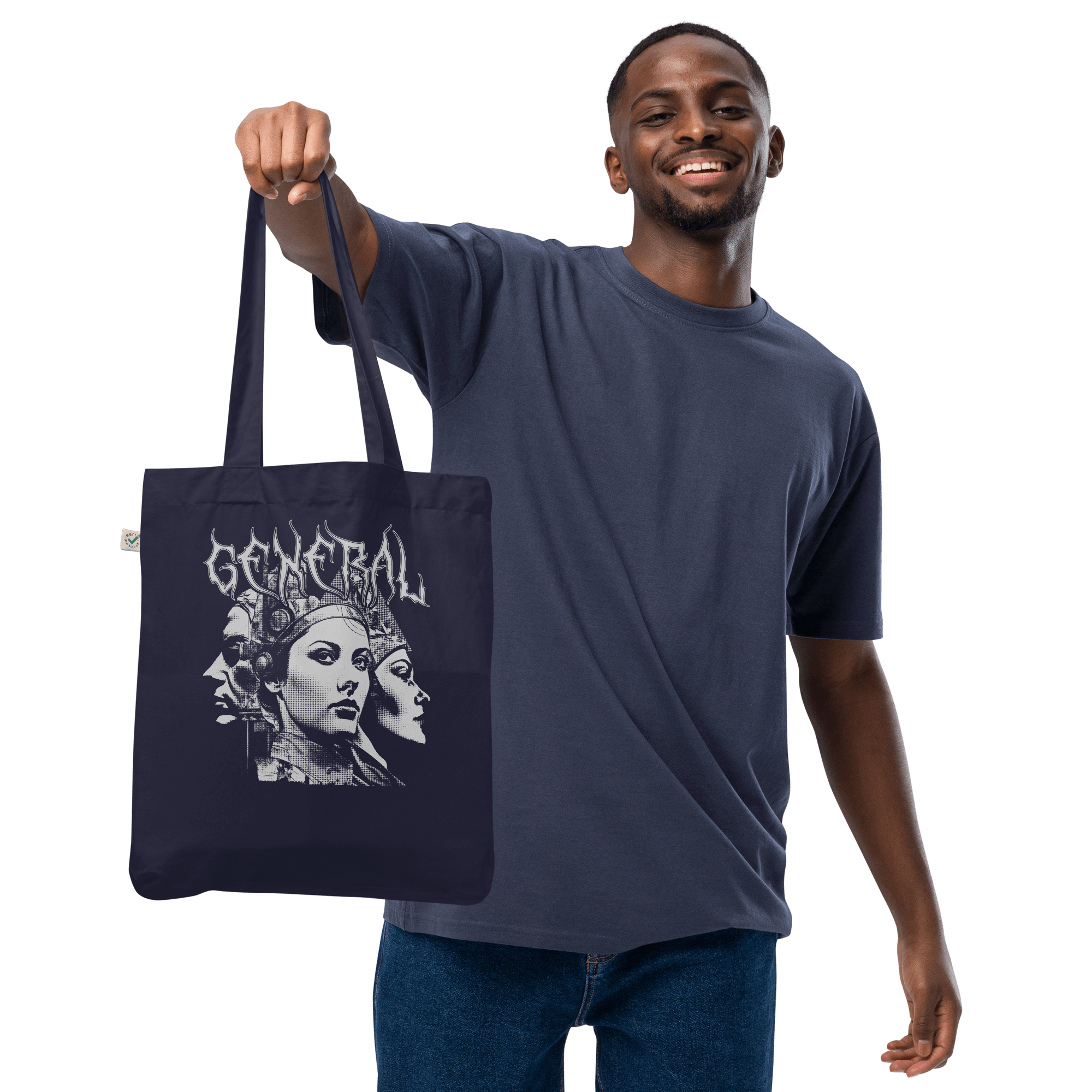 General Tote BagElevate your style with the General Tote Bag – a chic and eco-friendly fashion choice. Crafted from durable, high-quality materials, it features a bottom gusset for extra roominess. The perfect addition to your daily ensemble. Tailored jus