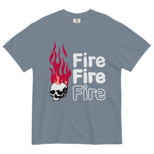 Fire and Skull T-shirtIgnite your style with the Fire and Skull T-shirt. This isn't just any tee – it's thick, structured, and luxuriously soft, providing the perfect blend of comfort and breathability. Crafted from 100% ring-spun cotton, the men's garmen