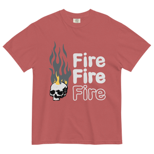 Fire and Skull T-shirtIgnite your style with the Fire and Skull T-shirt. This isn't just any tee – it's thick, structured, and luxuriously soft, providing the perfect blend of comfort and breathability. Crafted from 100% ring-spun cotton, the men's garmen