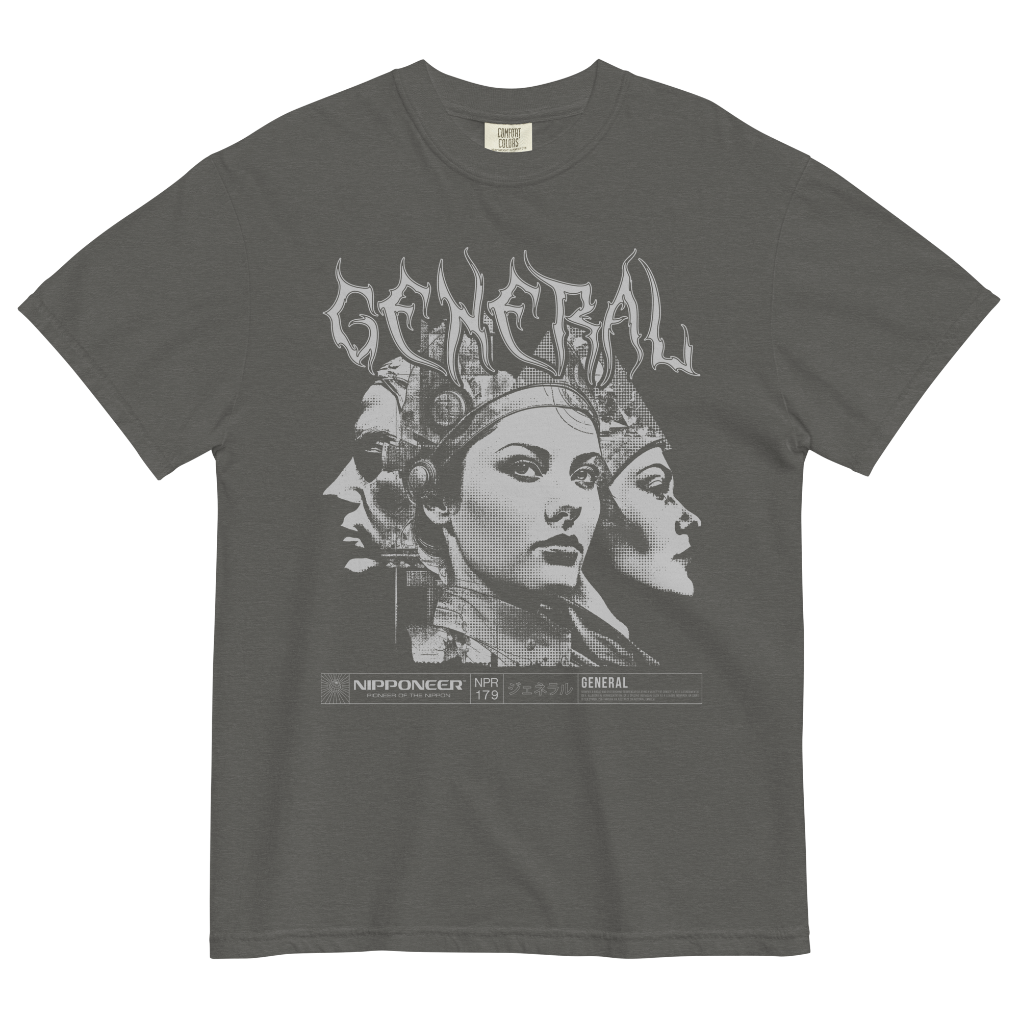 General T-shirtStep into Y2K nostalgia with our General T-shirt – a perfect blend of thickness, structure, softness, and breathability. Crafted from 100% ring-spun cotton, this men's heavyweight tee is dyed to perfection. Its regular fit effortlessly comp
