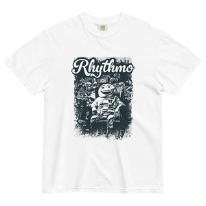 Rhythmo T-shirtRock the retro vibe with the Rhythmo T-shirt! Top-notch cotton comfort meets 70's vintage chic. Snag your streetwear staple now! • 100% ring-spun cotton • Fabric weight: 6.1 oz/yd² (206.8 g/m²) • Garment-dyed • Relaxed fit • 7/8″ double-nee
