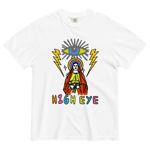 High Eye T-shirtElevate your style with the High Eye T-shirt – a perfect blend of thickness, structure, and luxurious softness. Crafted from 100% ring-spun cotton, this men's garment-dyed heavyweight tee checks all the boxes. The regular fit complements a