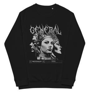General Raglan SweatshirtMeet your comfort and style goals with the General Raglan Sweatshirt. This unisex organic marvel is your ticket to feeling cozy and looking effortlessly chic. Immerse yourself in its brushed fleece lining, like a hug from a cloud