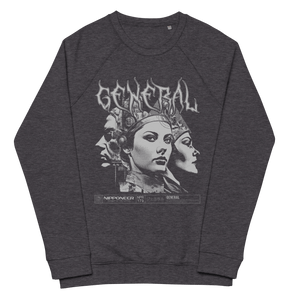 General Raglan SweatshirtMeet your comfort and style goals with the General Raglan Sweatshirt. This unisex organic marvel is your ticket to feeling cozy and looking effortlessly chic. Immerse yourself in its brushed fleece lining, like a hug from a cloud