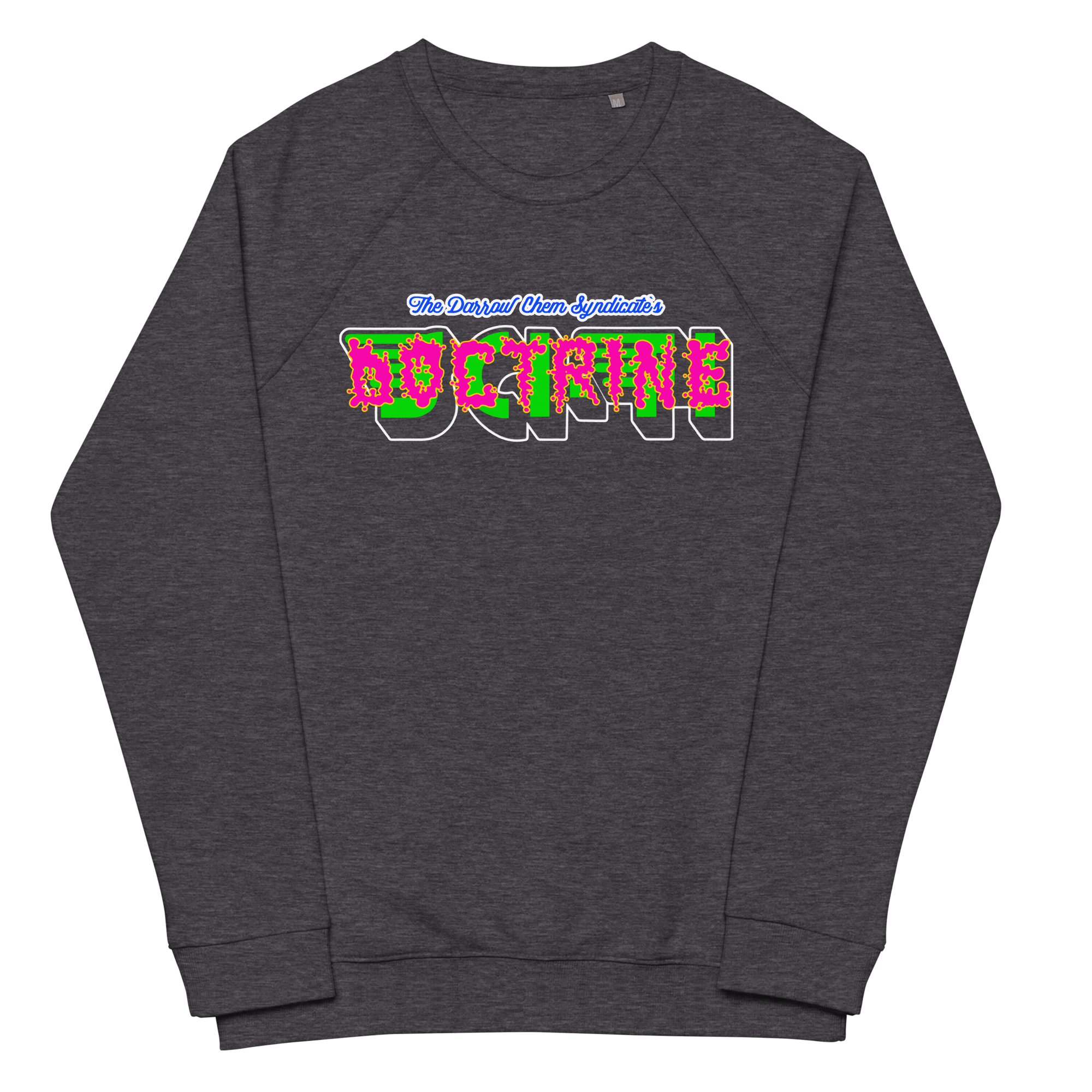 Sci-Fi Doctrine Raglan SweatshirtImmerse yourself in comfort and style with the Sci-Fi Doctrine Raglan Sweatshirt. Achieve both tasks effortlessly with this unisex organic gem. Its brushed fleece lining feels like a cloud of softness, while the 100% cotto