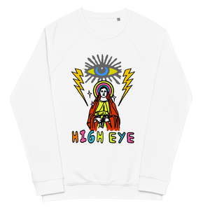 High Eye Raglan SweatshirtExperience ultimate comfort and style with the High Eye Raglan Sweatshirt. This unisex organic masterpiece lets you seamlessly blend coziness with fashion. Enveloped in its brushed fleece lining, it feels like a cloud of softness